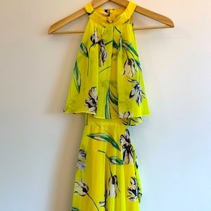 Eliza J Floral Halter Wrap Dress (Size 6)